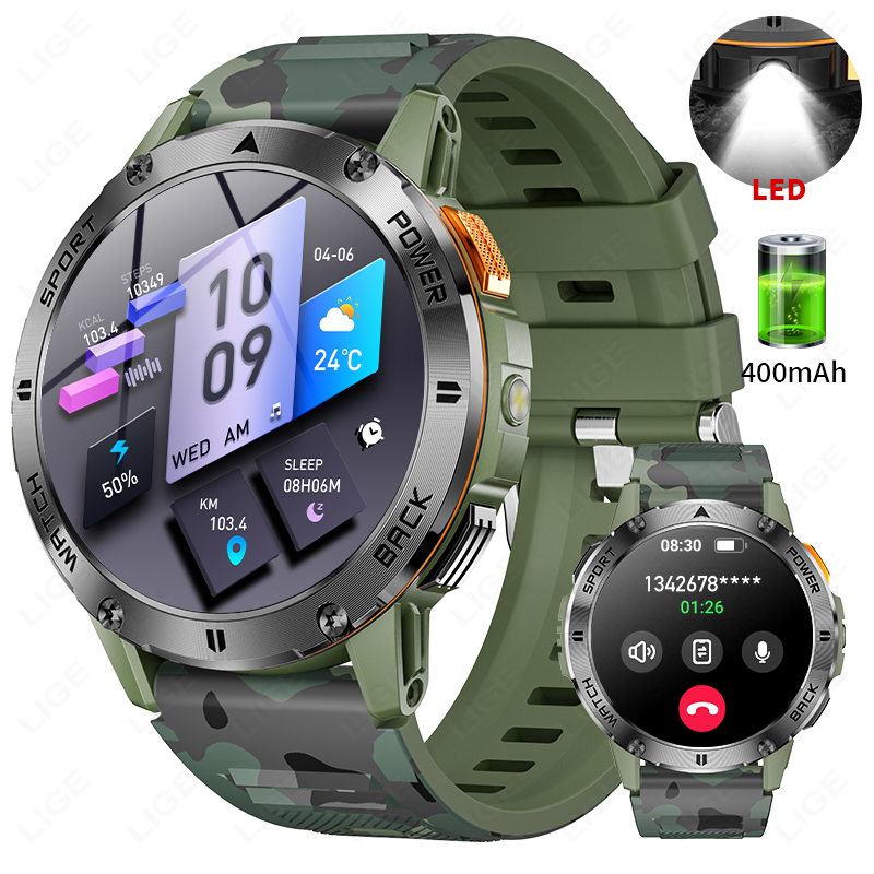 Outdoor Sport Day - LIGE 400mAh Military Grade Men's Smart