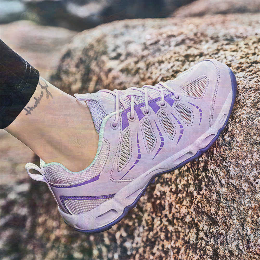 Outdoor Sport Brand Shoes - Sumer Round Tip Silver Sneakers Tennis