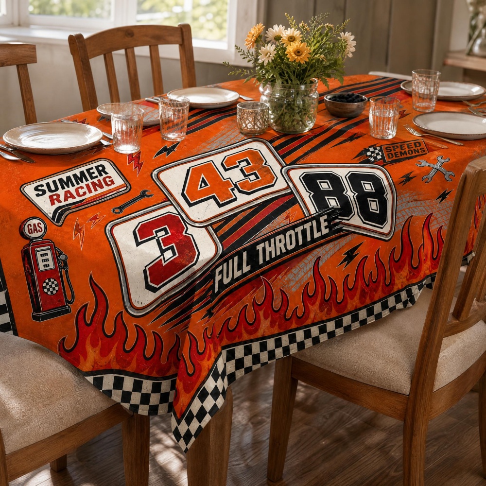 Outdoor Sport News - Vintage Racing Number Check Print Non-Waterproof