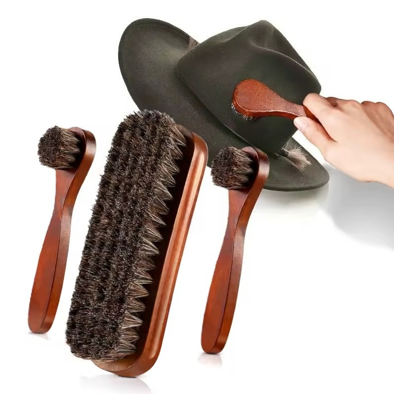 Brushing Boot Horse - Horsehair Shoe Brush Set Leather Boot