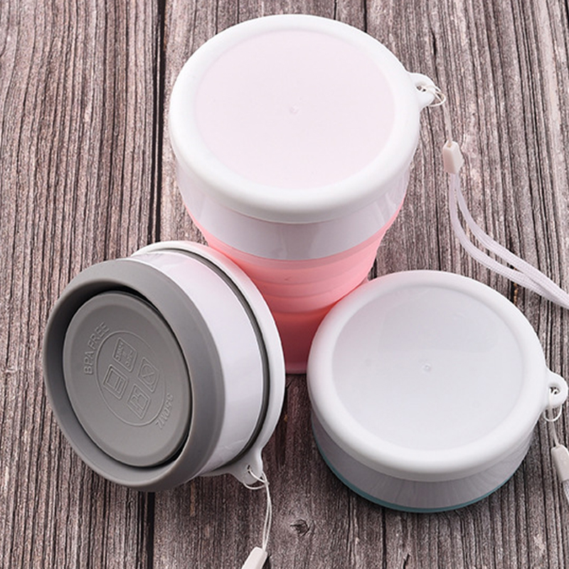 Outdoor Sport Glass Water Bottle - 200Ml Silicone Folding Glass Camping Travel
