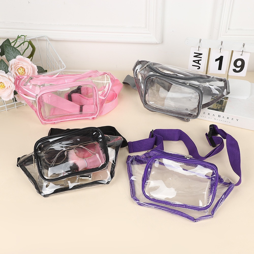 Outdoor Sport Bag - Clear Fanny Pack Transparent PVC Multi