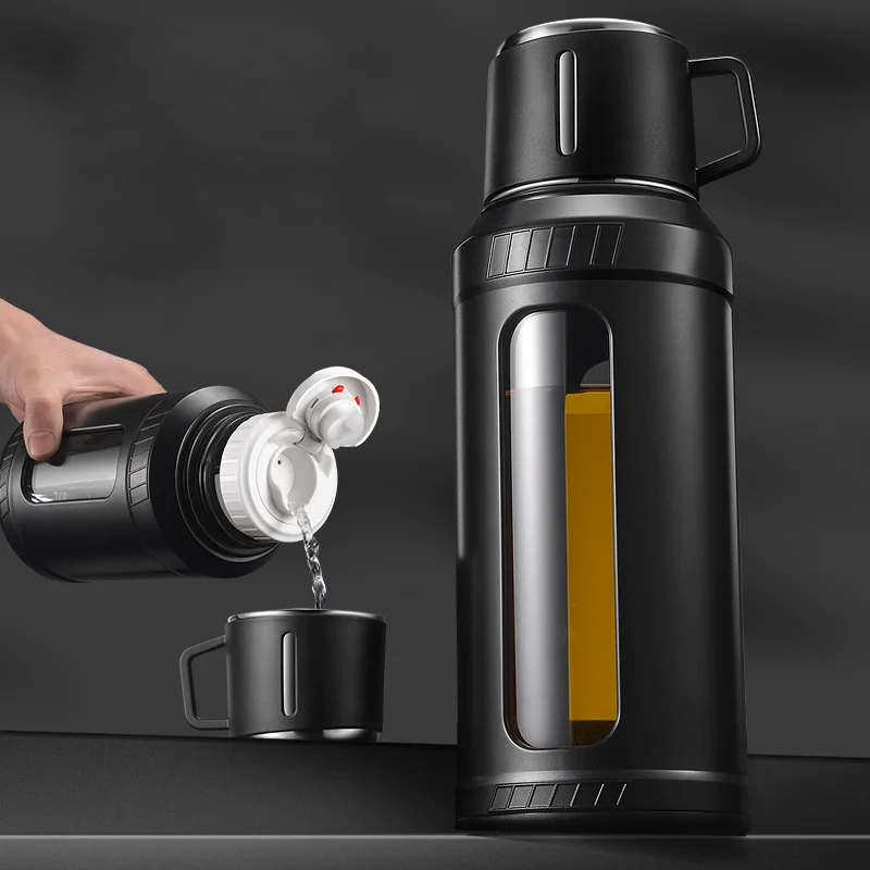 Outdoor Sport Glass Water Bottle - Large Capacity 2L Glass Water Bottle