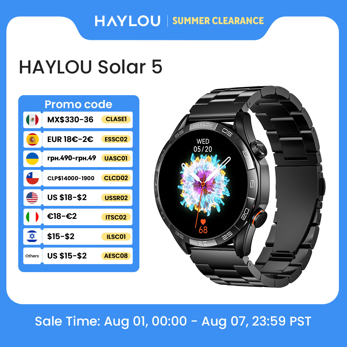 HAYLOU Solar 5 Voice Calling S - Outdoor Sport Smart Watch review and price