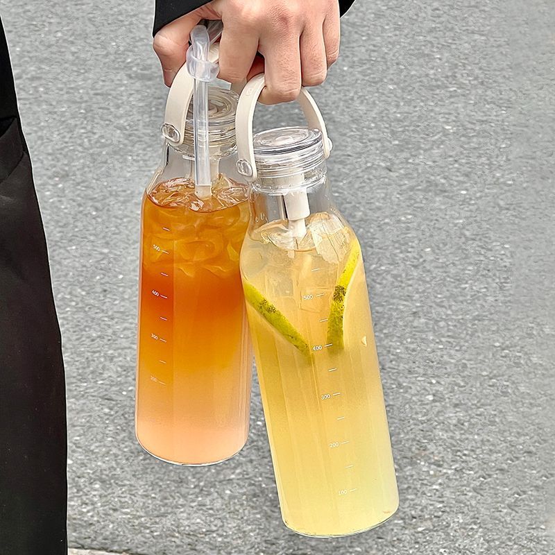 600ML thickened Glass Water Bo - Outdoor Sport Glass Water Bottle review and price