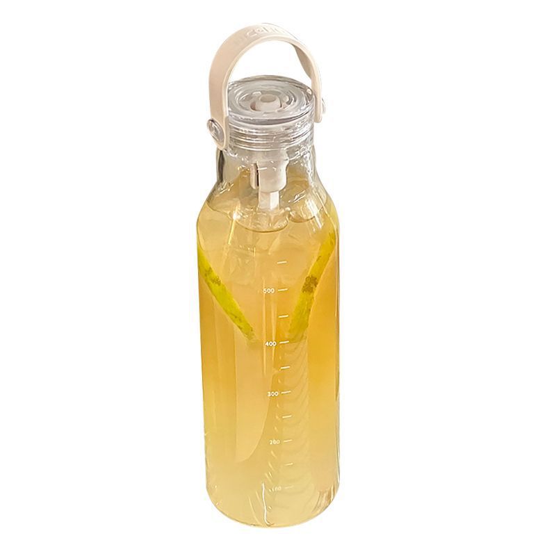 600ML thickened Glass Water Bo - Outdoor Sport Glass Water Bottle review and price