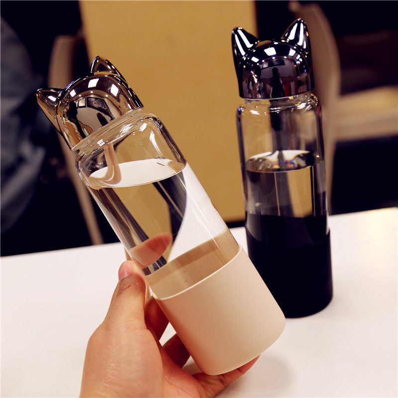 350ML Portable Transparent  Gl - Outdoor Sport Glass Water Bottle review and price
