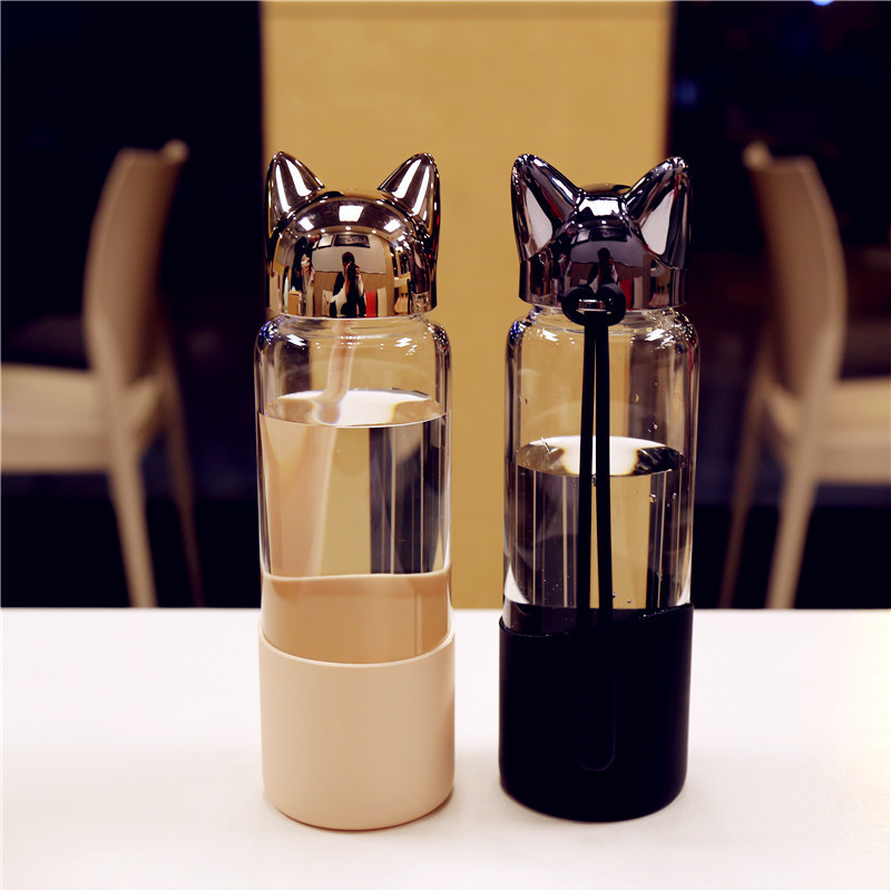350ML Portable Transparent  Gl - Outdoor Sport Glass Water Bottle review and price
