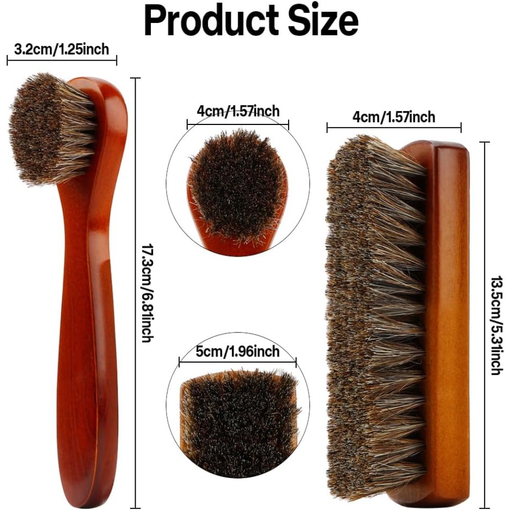 2 Pc Horsehair Shoe Brush Set, - Brushing Boot Horse review and price