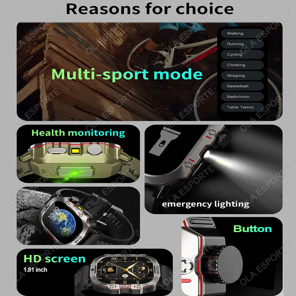 2025 New Military Smart Watch  - Outdoor Sport Day review and price