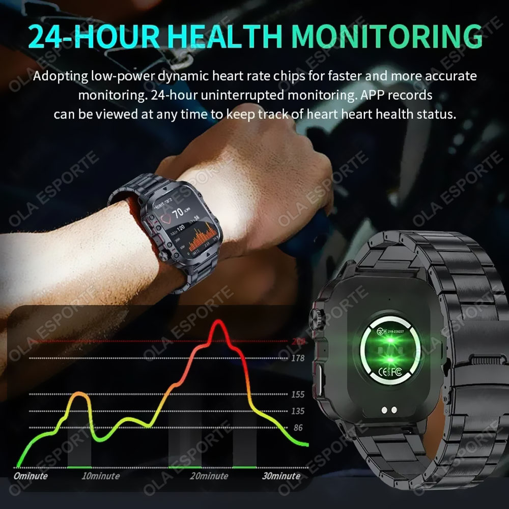2025 New Military Smart Watch  - Outdoor Sport Day review and price