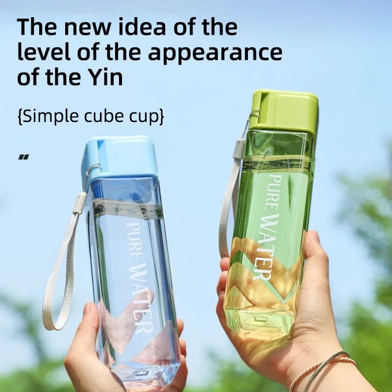 450ml,1pcs Clear Square Drinki - Outdoor Sport Glass Water Bottle review and price