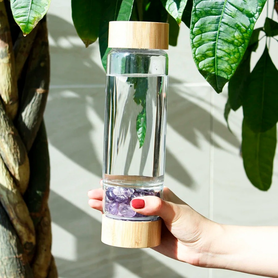 Large Diameter Crystal Natural - Outdoor Sport Glass Water Bottle review and price