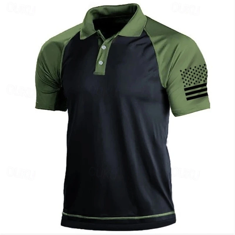 3D Print USA Flag Pattern Polo - Outdoor Sport Usa review and price