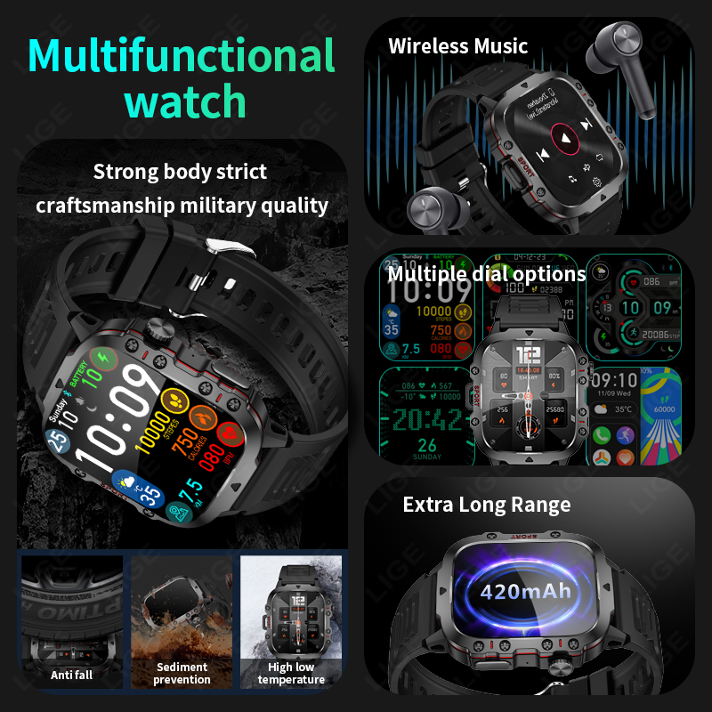 LIGE Outdoor Smart Watch Men 2 - Outdoor Sport Day review and price
