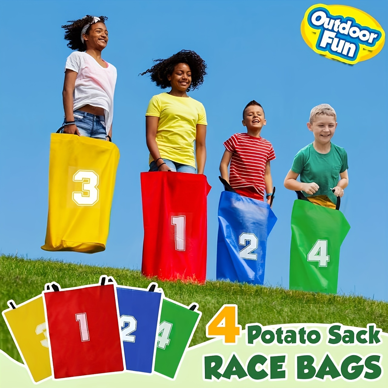 4pcs Canvas Potato Sack Game B - Outdoor Sport Bag review and price