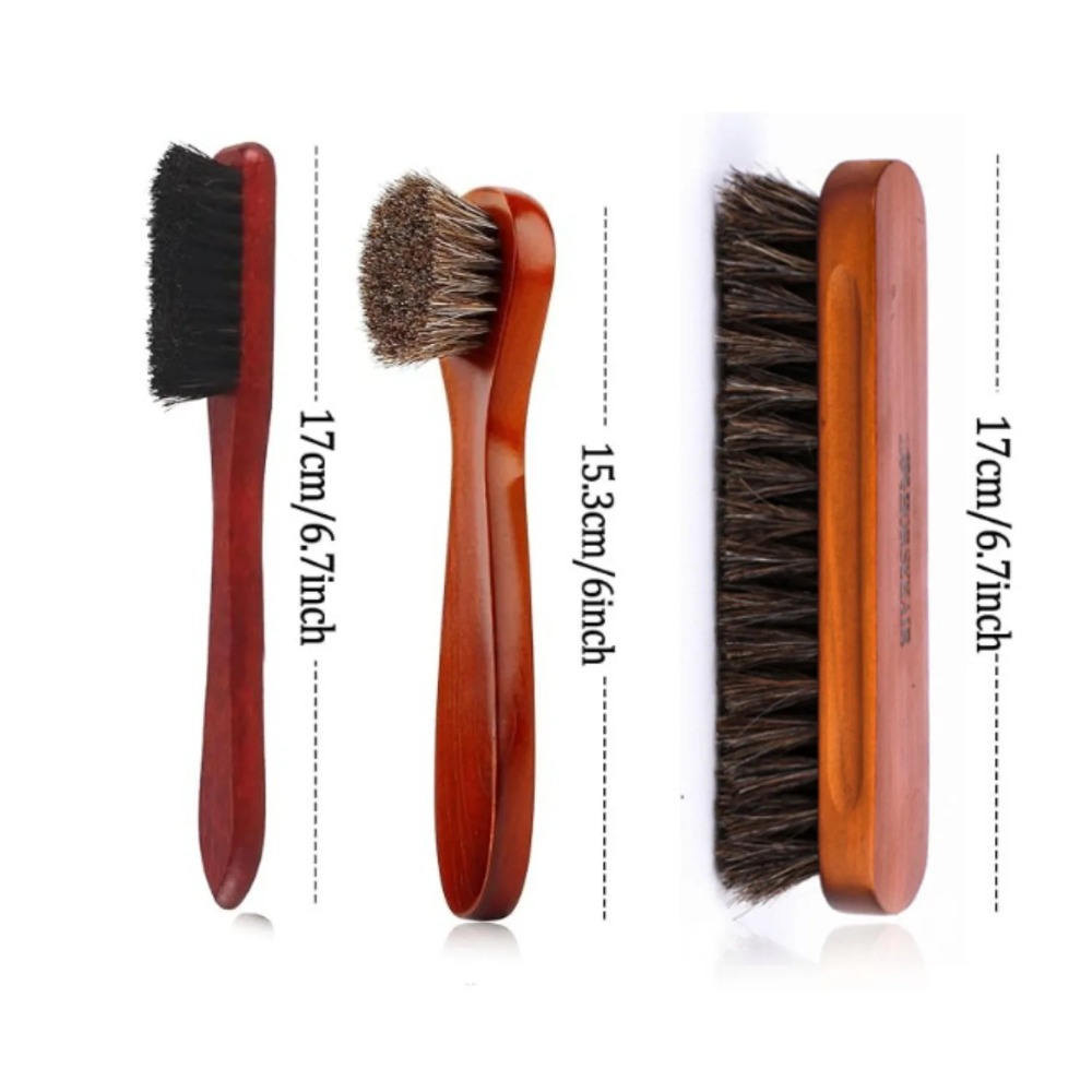 3PCS Horsehair Shoe Brush Set  - Brushing Boot Horse review and price
