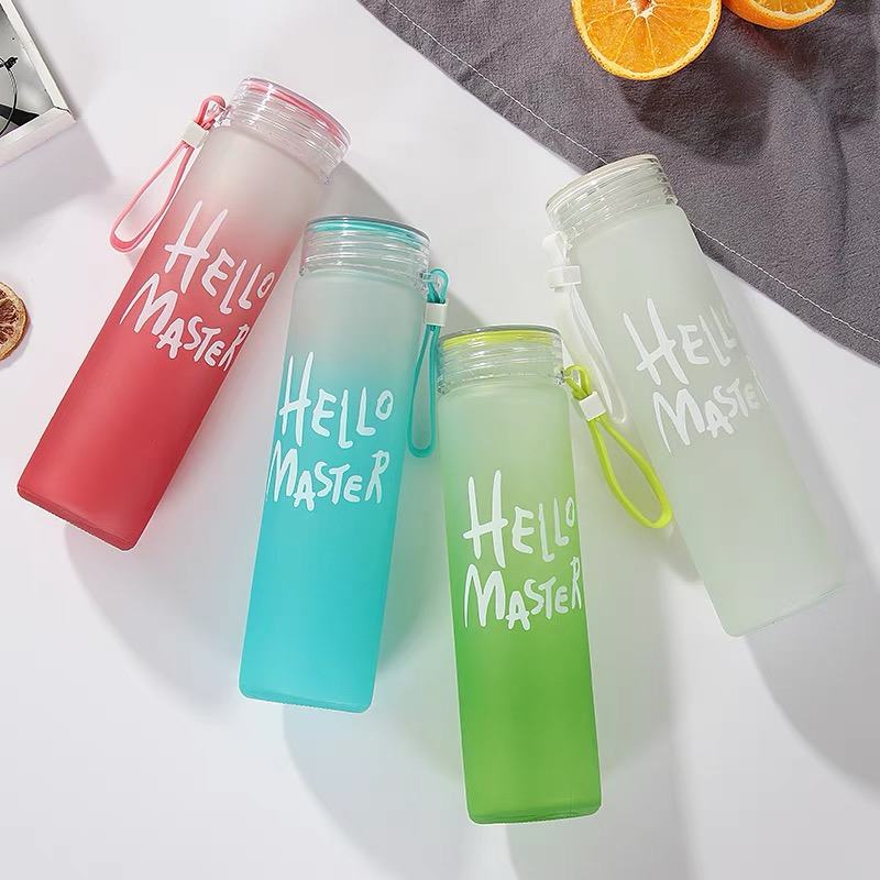 350ml Sport  Silicone Letter T - Outdoor Sport Glass Water Bottle review and price